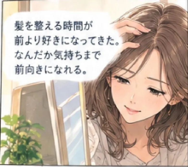 髪を整える時間が前より好きになってきた。なんだか気持ちまで前向きになれる。